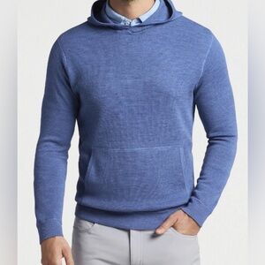 Peter Millar, Men's Crown Crafted
Merino Waffle Hoodie in Nightshade Blue